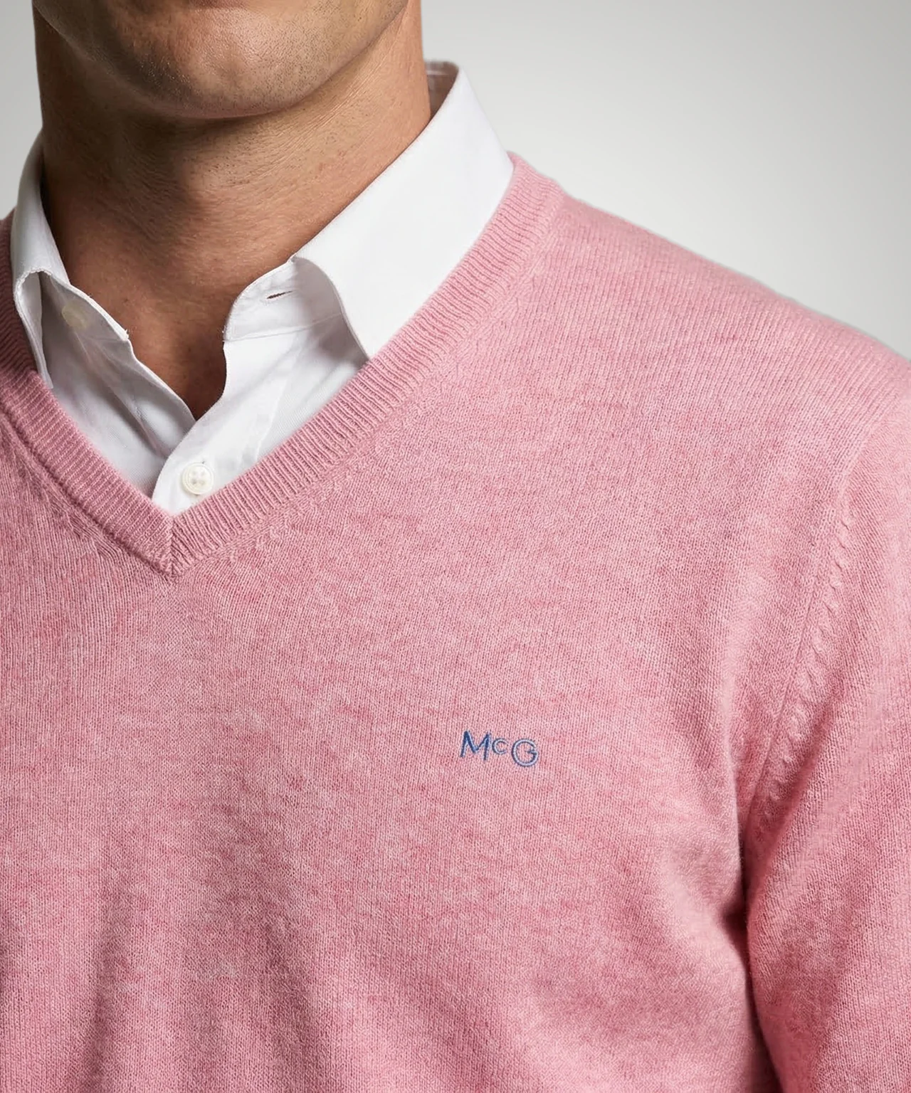 Sweater Cotton-Cashmere V-Neck | Light Pink - Image 5
