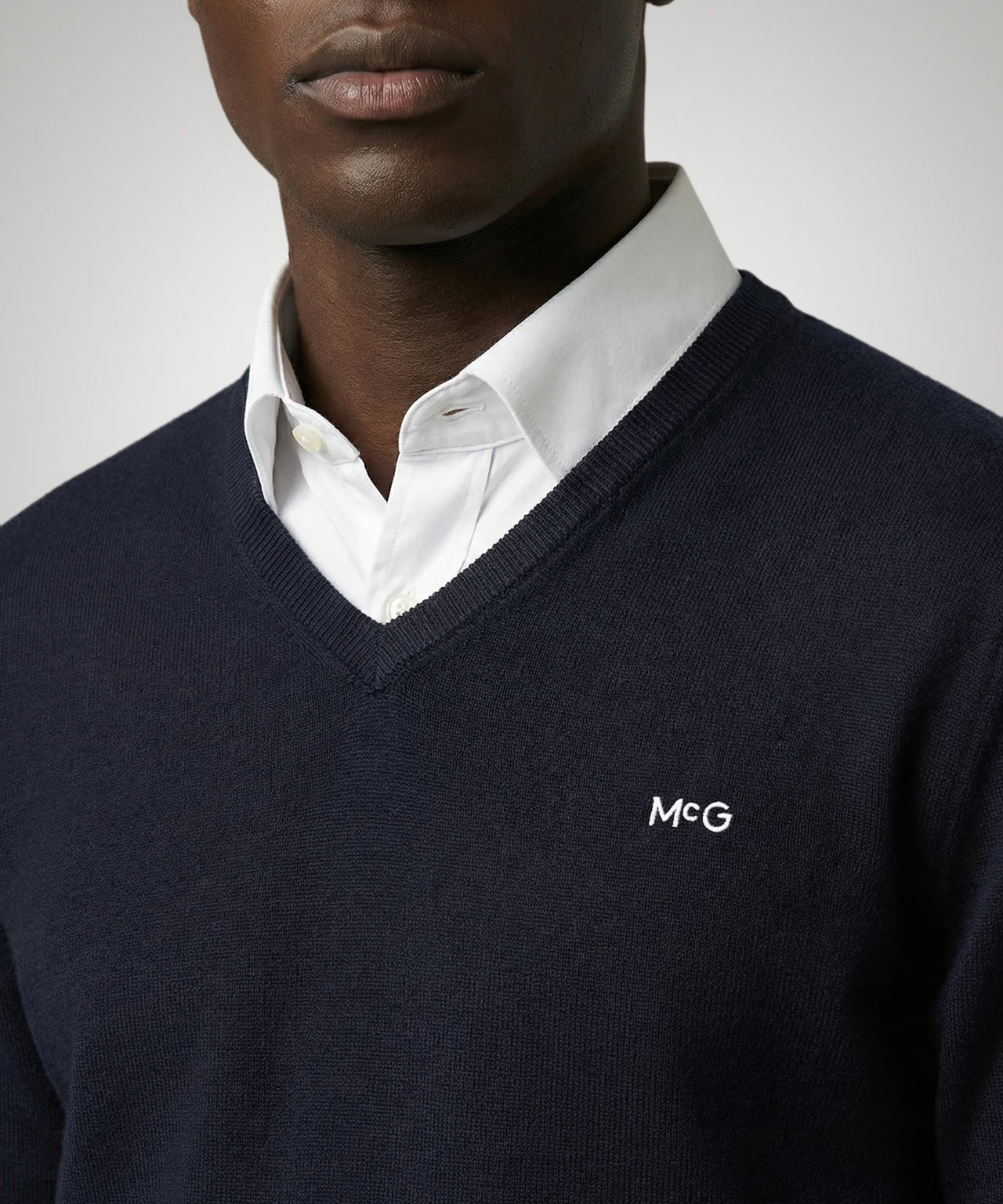 Sweater Cotton-Cashmere V-Neck | Navy - Image 5