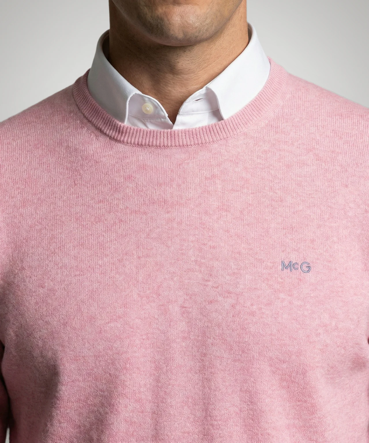Sweater Cotton-Cashmere Round Neck | Light Pink - Image 5