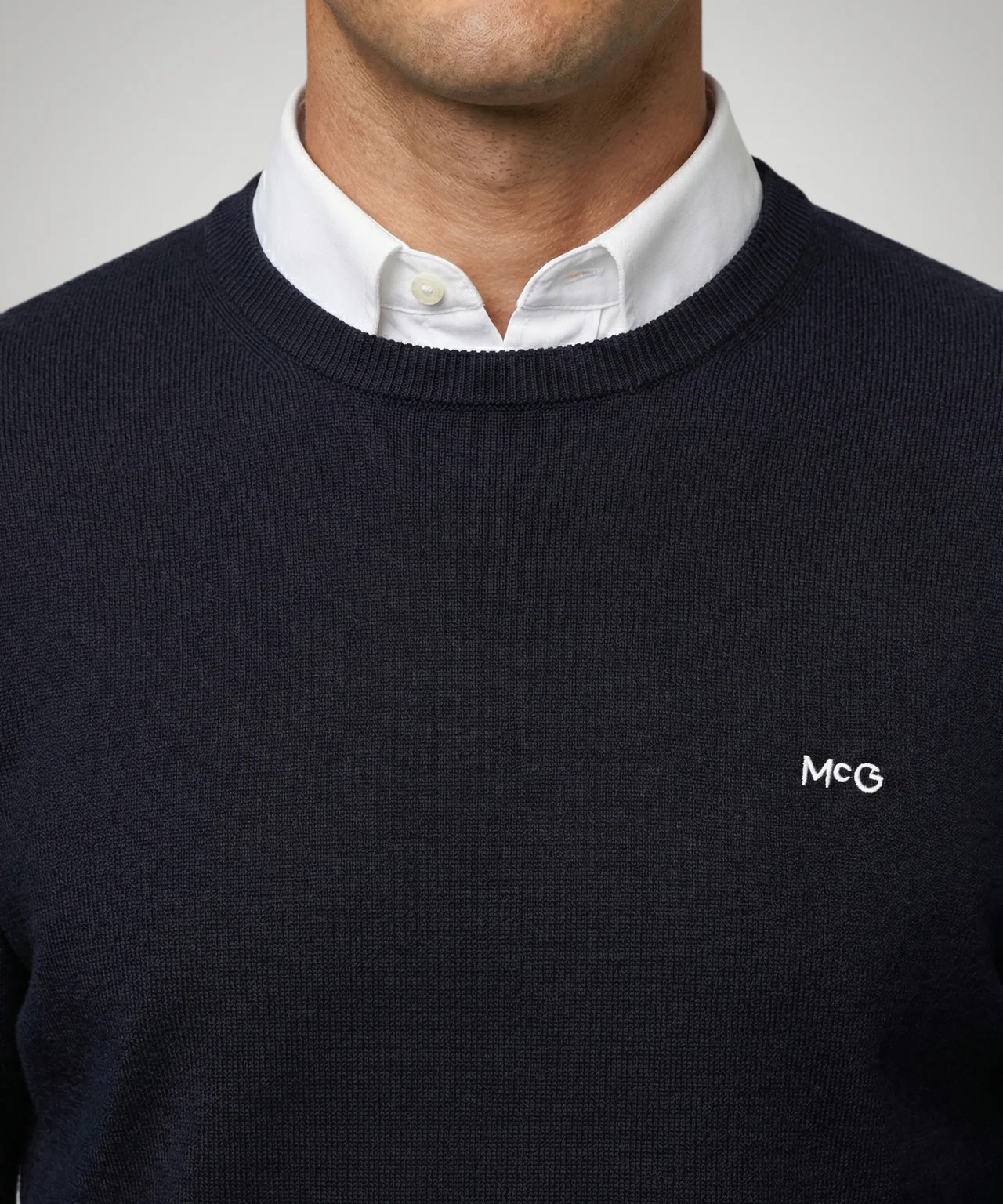 Sweater Cotton-Cashmere Round Neck | Navy - Image 5