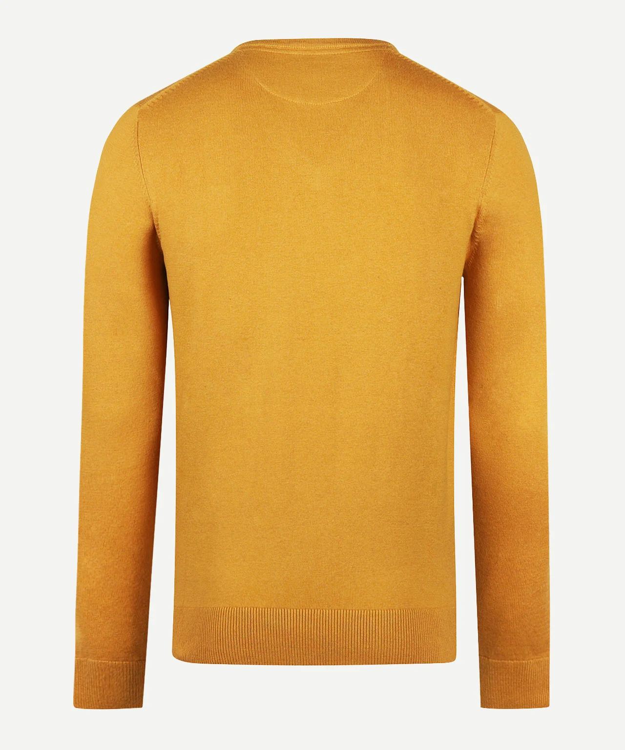 Sweater V-neck Cotton Merino | Autumn Yellow - Image 3