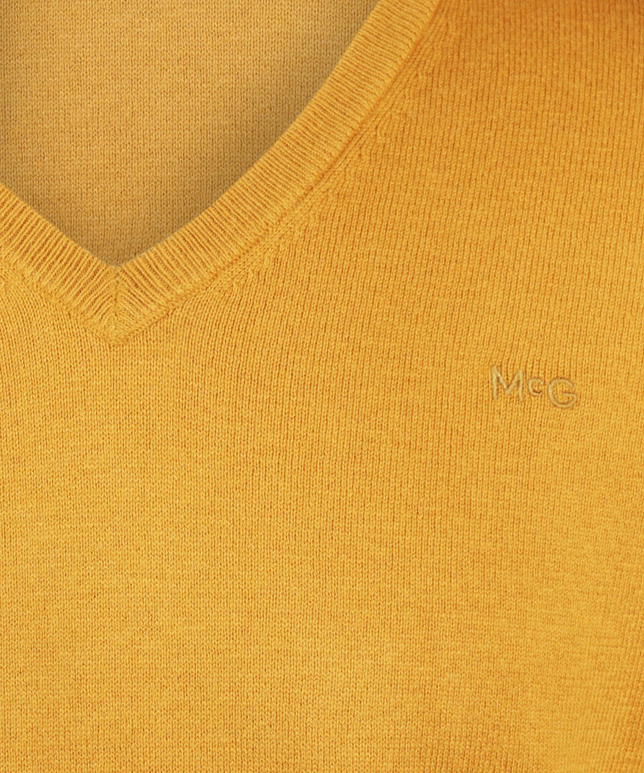 Sweater V-neck Cotton Merino | Autumn Yellow - Image 6