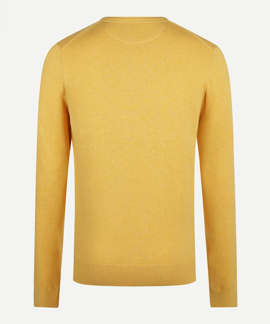 Sweater V-neck with Logo | Medium Yellow - Image 4
