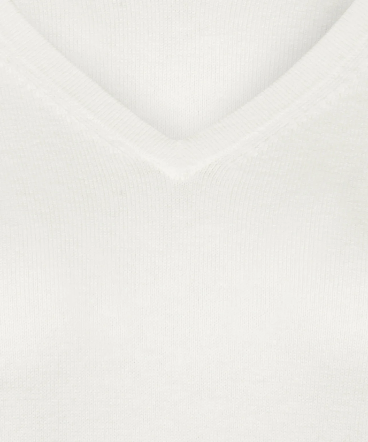 Sweater Cotton-Cashmere V-Neck | Off White - Image 6
